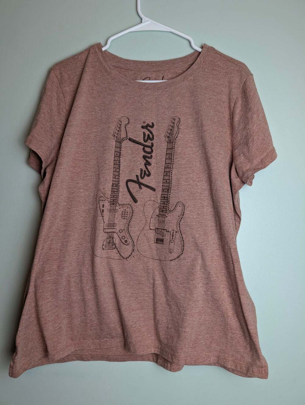 Fender Guitar Graphic T-Shirt Heather Brown XXL